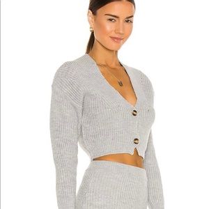 Majorelle Grey crop cardigan small